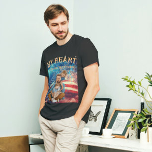 Benutzerdefinierter Text- und Bildformat-Foto Vint T-Shirt