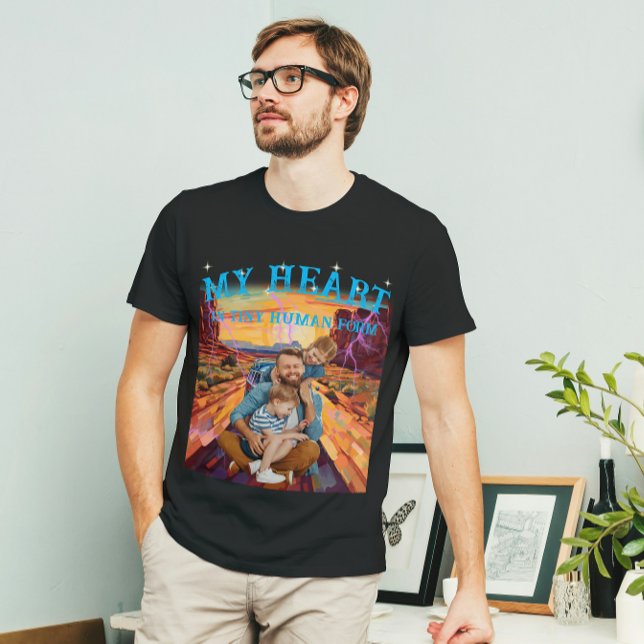 Benutzerdefinierter Text- und Bildformat-Foto Vint T-Shirt (Von Creator hochgeladen)