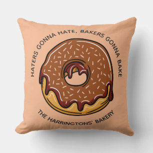 Benutzerdefinierter Text und Farbe Donut-Wurfkisse Kissen