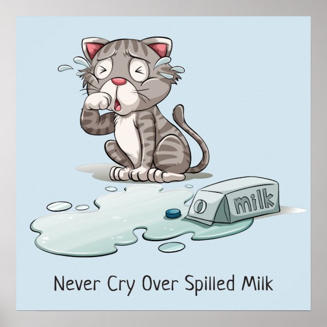 Benutzerdefinierter Text und Farbe Katzenposter Poster (Vorne)