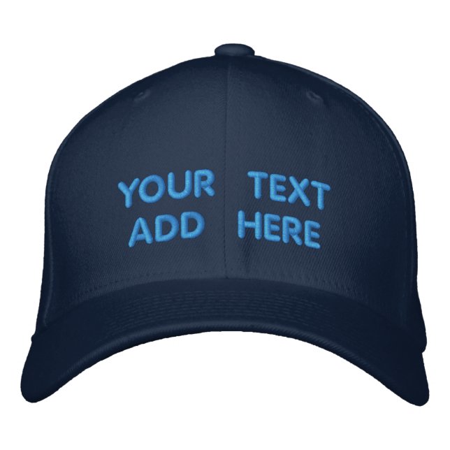 Benutzerdefinierter Text und Farben, bestickte Bas Baseballkappe (Vorderseite)