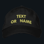 Benutzerdefinierter Text und Farben, bestickte Bas Bestickte Baseballkappe<br><div class="desc">Leicht Personalisierter MIGNED-Design-Hut - Fügen Sie Ihren Text / Name / Logo / Foto / mehr - mit Anpassungstool - Wählen Sie Ihre Farbe / Größe / Schriftart - Machen Sie Ihre einzigartigen Werbegeschenke / persönliche Geschenke :) Viel Glück - Sei glücklich :)</div>