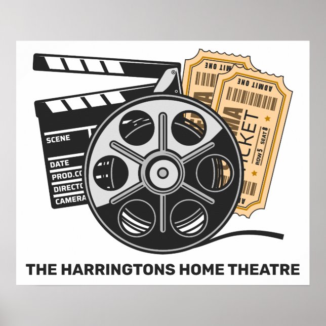 Benutzerdefinierter Text- und Farbfilm Poster (Vorne)