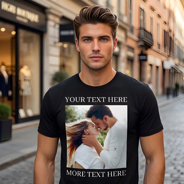 Benutzerdefinierter Text und Foto T-Shirt (Von Creator hochgeladen)
