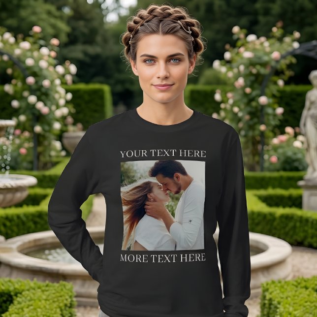 Benutzerdefinierter Text und Foto T-Shirt (Von Creator hochgeladen)