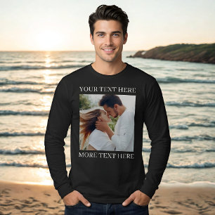 Benutzerdefinierter Text und Foto T-Shirt