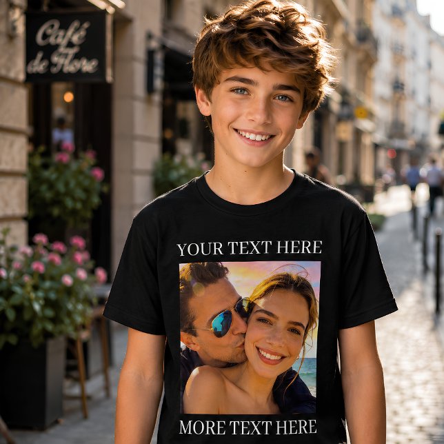 Benutzerdefinierter Text und Foto Tri-Blend Shirt (Von Creator hochgeladen)