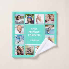 Benutzerdefinierter Text und Ihre Fotos Wash Tuch