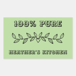 Benutzerdefinierter Text und Namensvorlage persona Rechteckiger Aufkleber