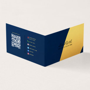 Benutzerdefinierter Text und QR-Code Kontakt G Visitenkarten