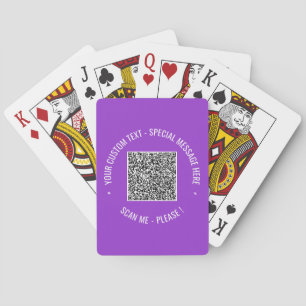 Benutzerdefinierter Text und QR-Code Spielkarten B