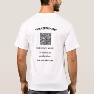 Benutzerdefinierter Text und QR-T - Shirt für Ihr 
