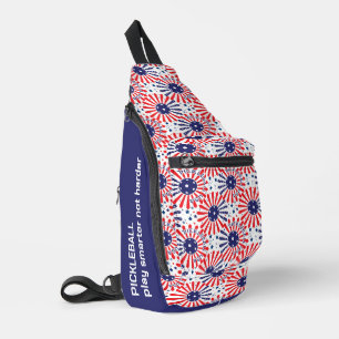 Benutzerdefinierter Text USA-Pickleball Crossbody Bag