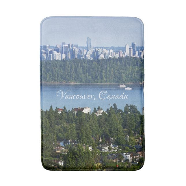 Benutzerdefinierter Text Vancouver, Kanada Bademat Badematte (Vorderseite Vertikal)