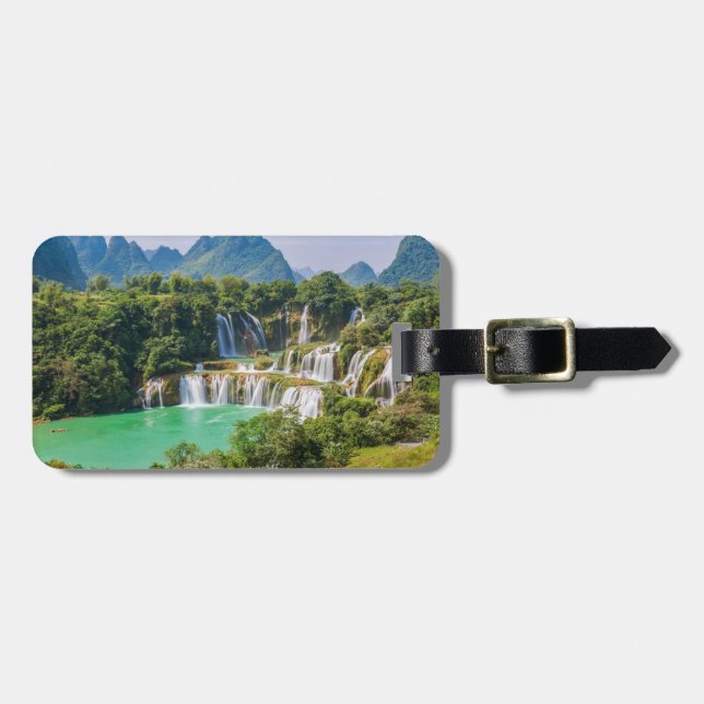 Benutzerdefinierter Text Wasserfälle Gepäckanhänge Gepäckanhänger (Vorderseite horizontal)