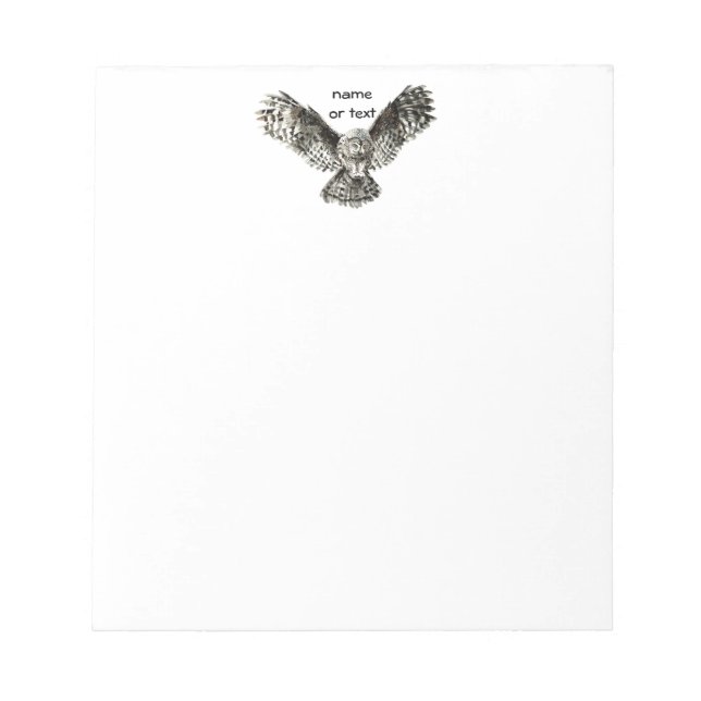 Benutzerdefinierter Text, Wasserfarben, Vögel, Nat Notizblock (Vorderseite)