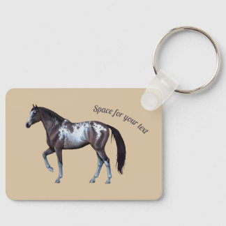 Benutzerdefinierter Text | Western Appaloosa Pferd Schlüsselanhänger