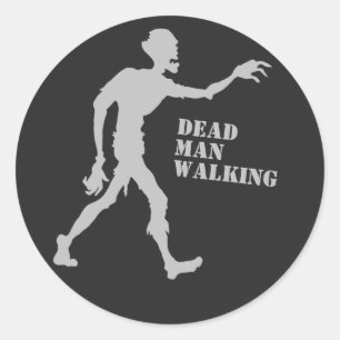 Benutzerdefinierter Text Zombie-Aufkleber Runder Aufkleber