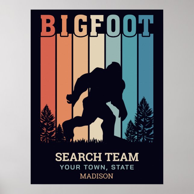 Benutzerdefinierter Textbigfoot Poster (Vorne)