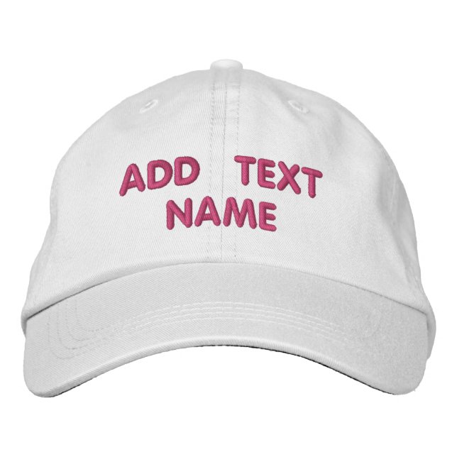 Benutzerdefinierter Textname Embroimierte Baseball Bestickte Baseballkappe (Vorderseite)