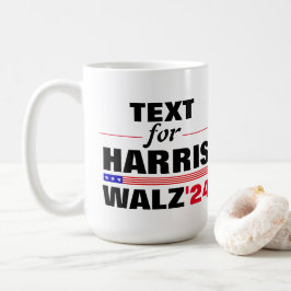 Benutzerdefinierter Textname für Harris Walz 2024  Kaffeetasse