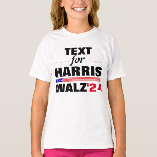 Benutzerdefinierter Textname für Harris Walz 2024 T-Shirt
