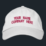 Benutzerdefinierter Textname mit der bestickten Ba Bestickte Baseballkappe<br><div class="desc">Einfache Personalisierte Grundierungen für Werbeaktionen / Hats - Fügen Sie Ihren Text - Name - Firma / Nummer / Brief / Slogan - Tagline / oder Website , Telefon , E-Mail , Social Media Handle , Adresse , Logo - Foto / mehr - Wählen Sie Ihre Farbe / Größe /...</div>