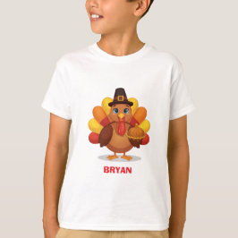 Benutzerdefinierter Thanksgiving Truthahn Kinder T-Shirt