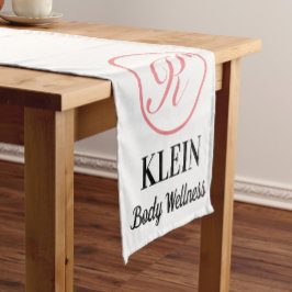 Benutzerdefinierter Tischrunner mit Logo und Text Kurzer Tischläufer