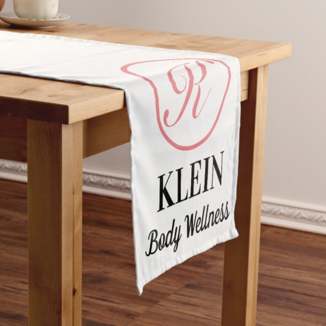 Benutzerdefinierter Tischrunner mit Logo und Text Kurzer Tischläufer (Von Creator hochgeladen)