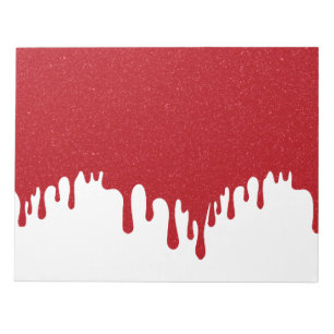 Benutzerdefinierter Tomatenroter Drip Notizblock –