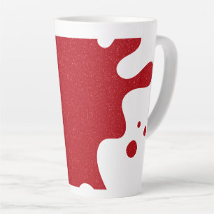Benutzerdefinierter Tomatenroter Splash Noise Latt Milchtasse