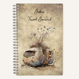 Benutzerdefinierter Travel Journal-Blume Notizbuch