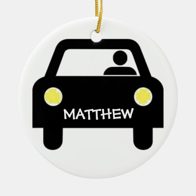 Benutzerdefinierter Treiber Keramik Ornament (Vorne)