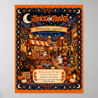 Benutzerdefinierter Trick-or-Treat-Halloween-Event Poster