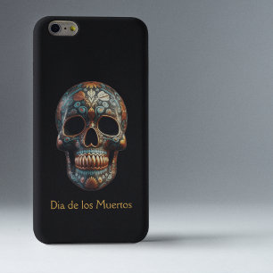 Benutzerdefinierter Türkis-Gold-Día-de-los-Muertos Case-Mate iPhone 14 Hülle