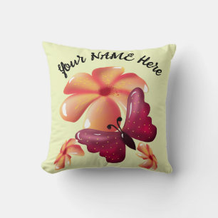 Benutzerdefinierter und personalisierter floraler kissen