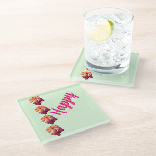 Benutzerdefinierter und personalisierter Schmetter Glasuntersetzer