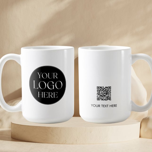 Benutzerdefinierter Unternehmens-Logo-QR-Code Werb Kaffeetasse (Front and Back)
