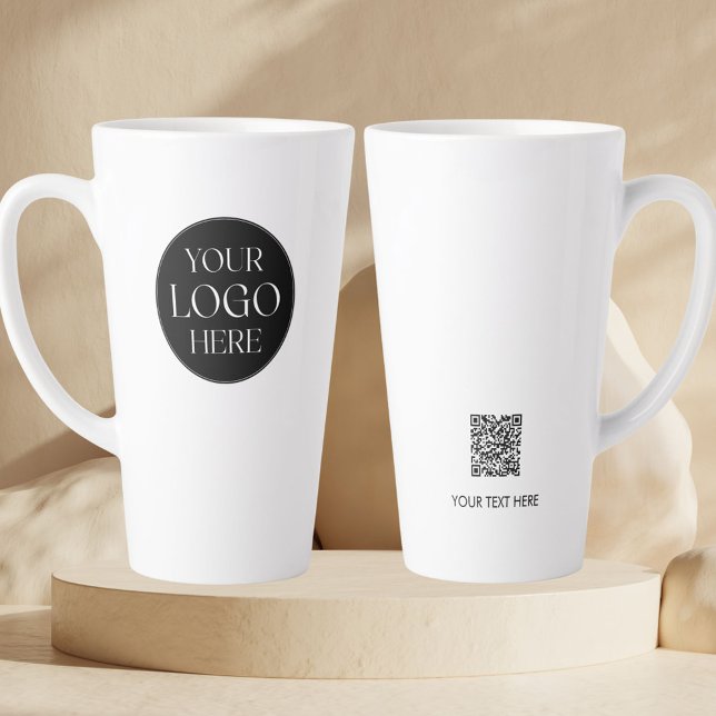 Benutzerdefinierter Unternehmens-Logo QR-Code Werb Milchtasse (Front and Back)
