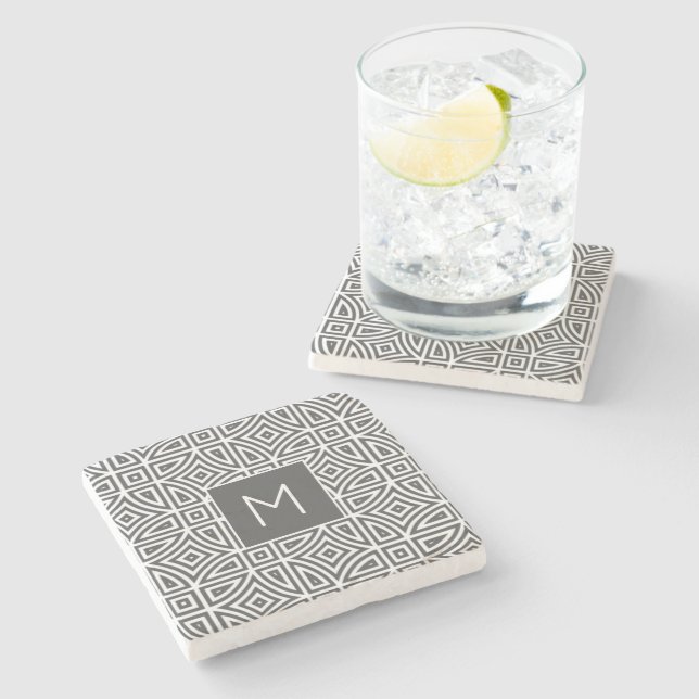 Benutzerdefinierter Untersetzer für Abstraktes Mus (Seitenansicht)