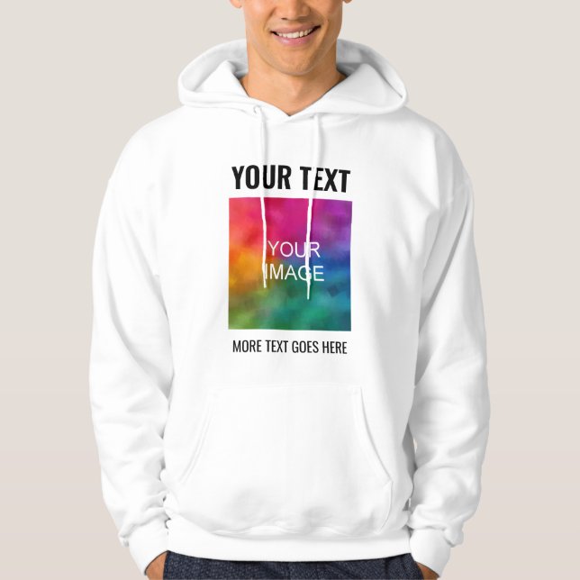 Benutzerdefinierter Upload-Logo-Text hier Mens Wei Hoodie (Vorderseite)