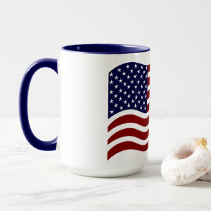 Benutzerdefinierter USA-Flagge-Mark-Kombibecher pa Tasse