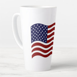Benutzerdefinierter USA-Flagge-Markierung-Latte-Mu Milchtasse