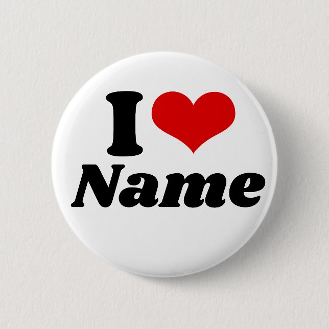 Benutzerdefinierter Valentinstag I Liebe Herz Button (Vorderseite)