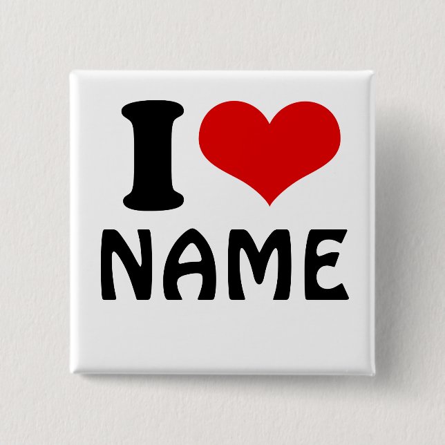 Benutzerdefinierter Valentinstag I Liebe Herz Button (Vorderseite)