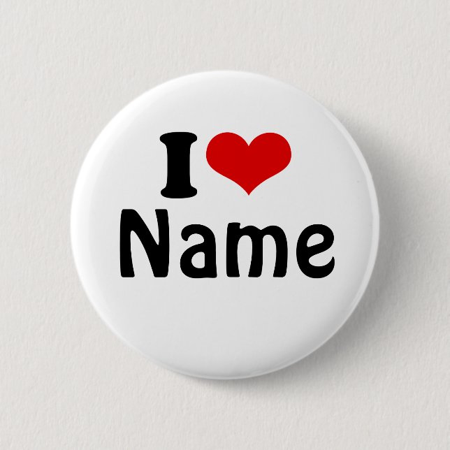 Benutzerdefinierter Valentinstag I Liebe Herz Button (Vorderseite)