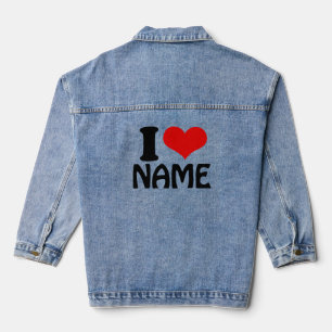 Benutzerdefinierter Valentinstag I Liebe Herz Jeansjacke