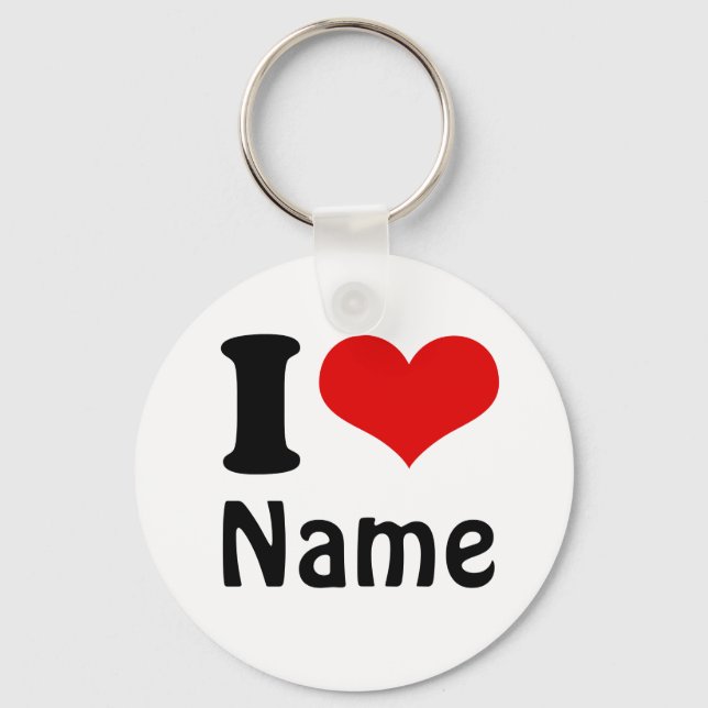 Benutzerdefinierter Valentinstag I Liebe Herz Schlüsselanhänger (Vorderseite)
