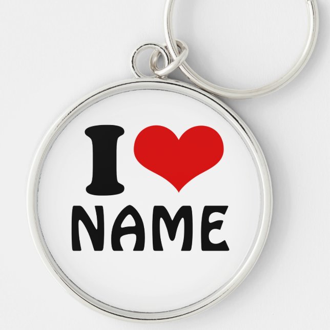 Benutzerdefinierter Valentinstag I Liebe Herz Schlüsselanhänger (Vorne)